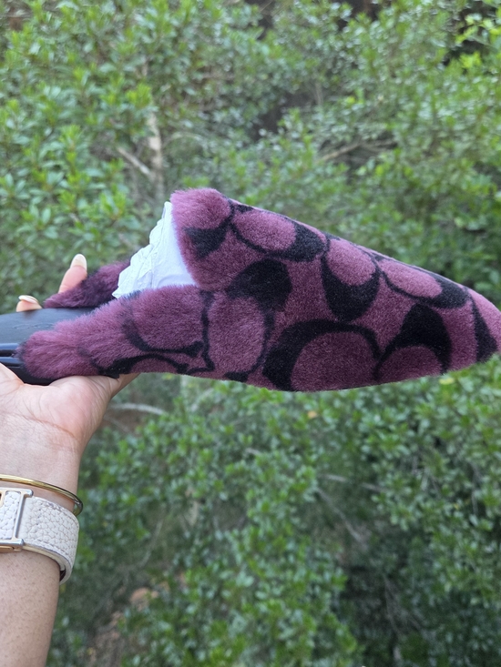 Coach Shoes - New Coach Plush Slip-Ons - Merlot